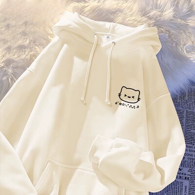 女童连帽卫衣秋冬季女大童宽松