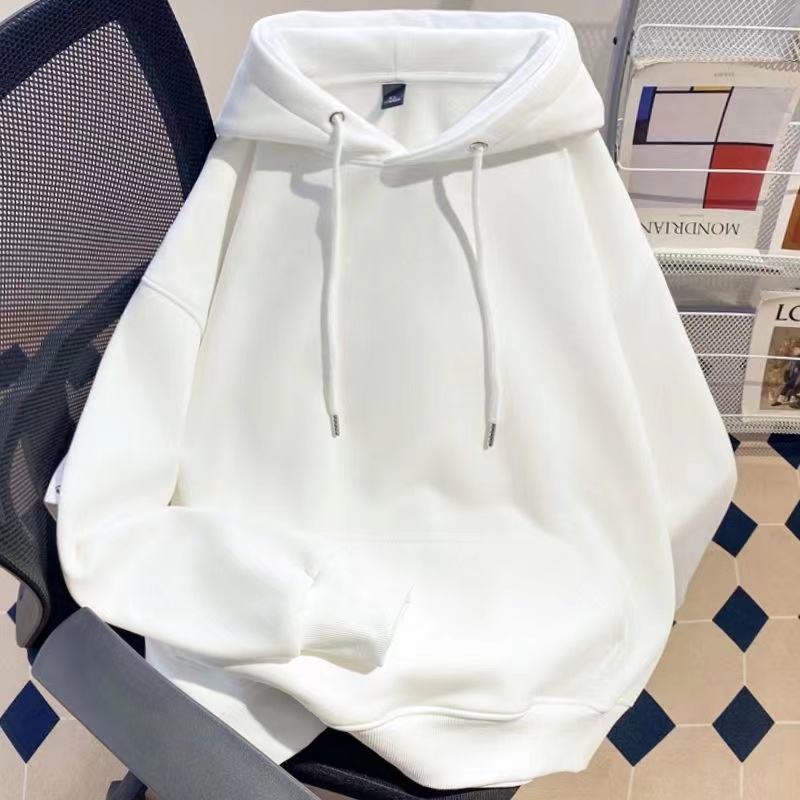 男女童纯色连帽卫衣宽松百搭外套