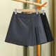 短裤 休闲裤 女夏季 高腰宽松显瘦a字裙裤 2024年新款 不规则百褶西装