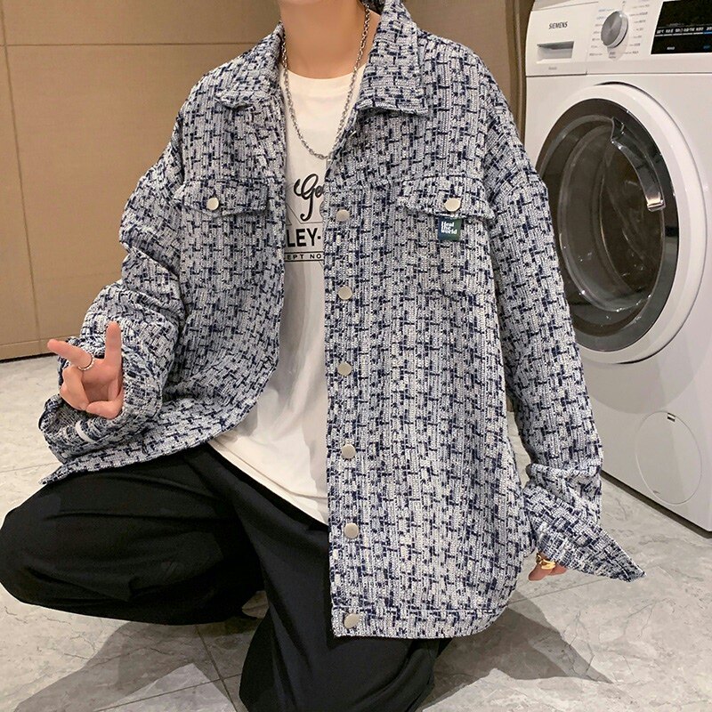 秋季ins加厚小香风男装外套大码夹克加肥加大码宽松胖子衣服,男装夹克,星座909-2（原星座717-2）