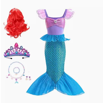 女童美人鱼背心连衣裙