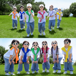 元旦儿童演出服幼儿园合唱运动会小学生啦啦队牛仔毕业照表演班服