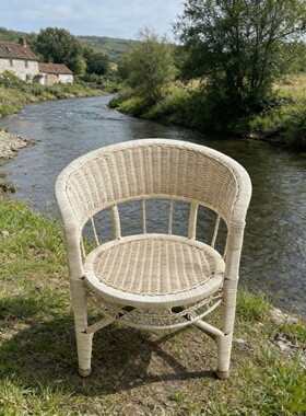 天然藤椅儿童老人休闲阳台成人手工编织单人靠背椅家用真藤