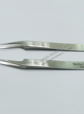瑞士Weller-Erem 51SA镊子0.2mm尖细弯头51-SA 另有51SASL经济款