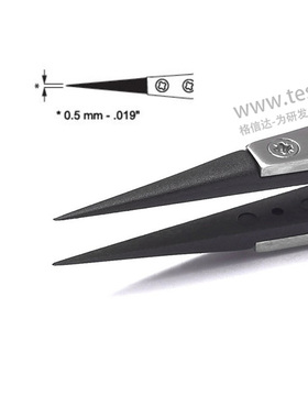 瑞士Sipel 1316-SA镊子尖部0.5mm软塑料ESD防静电碳素头可替换