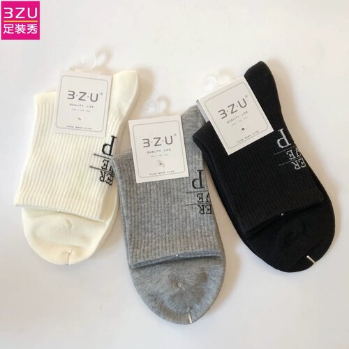 3ZU足装秀秋冬棉质吸汗中邦男袜