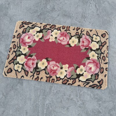 外贸涤纶田园风家用吸水防滑地毯