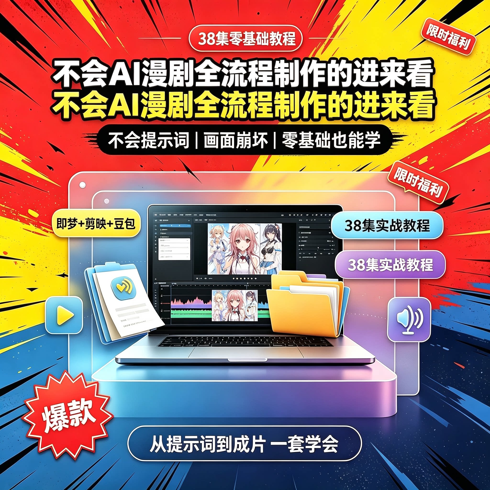 2026 零基础 AI 漫剧制作教程 AI动态漫剧全流程制作视频实操教程图片