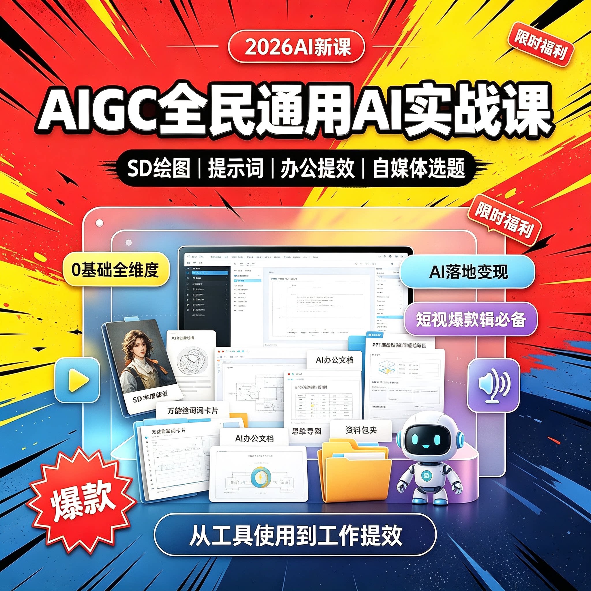 AIGC 爆款短剧制作实战课 AI 角色形象分镜设计配音全流程教程
