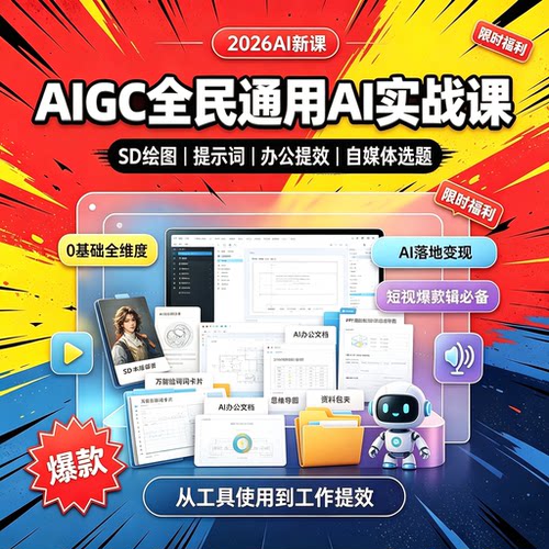 AIGC 爆款短剧制作实战课 AI 角色形象分镜设计配音全流程教程