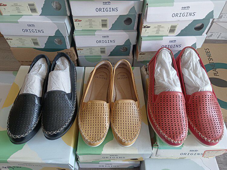 外贸原单earth大码牛皮真皮乐福鞋 软垫镂空平底单鞋豆豆鞋36-44