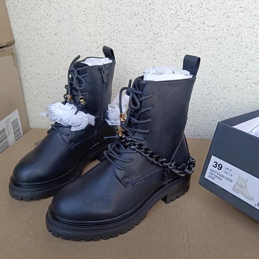 德国外贸毛里系带马丁靴雪地靴
