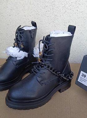 德国外贸毛里系带马丁靴雪地靴