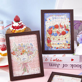 拾光拼图礼盒 饰摆件 卡通可爱解压拼图办公桌面装 种自己 花系列