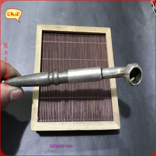 精刻纯白铜烟锅 手工旱烟袋老式旱烟斗配件烟具 烟杆 烟嘴 烟叶袋