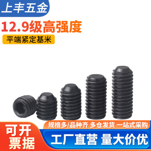 12.9级平端紧定螺丝机米螺钉