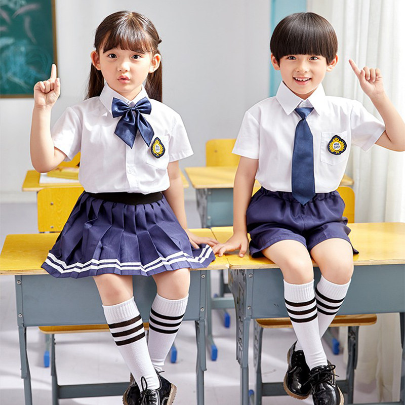 幼儿园园服夏装毕业拍照学院风六一合唱服演出班服小学生夏季校服