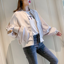 宽松百搭复古港味初秋夹克ins潮 棒球服短外套女春秋2019新款 韩版