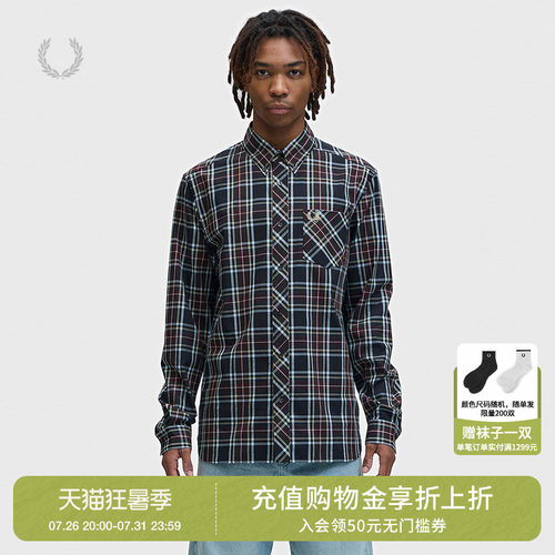 FREDPERRY格纹衬衫复古英伦风