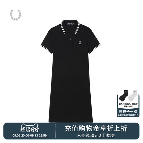 FREDPERRY短袖连衣裙青春活力