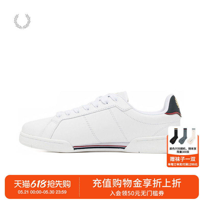 FRED PERRY男款系带运动鞋2026夏季新款时尚英伦风休闲鞋平底鞋