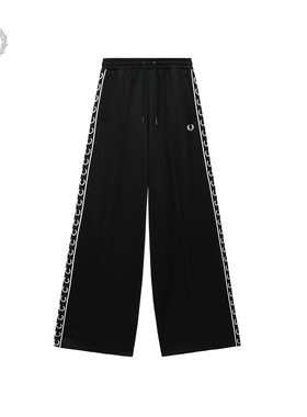 FRED PERRY女士运动休闲长裤2025冬季新款麦穗logo串标抽绳T1102