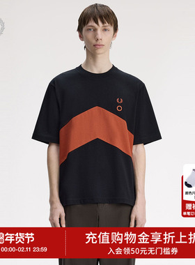 FRED PERRY.Craig Green男士休闲T恤2025冬季新款短袖撞色M1144