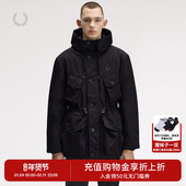 FRED 宽松连帽麦穗刺绣棉衣外套J1315 新款 PERRY男士 棉服2025冬季