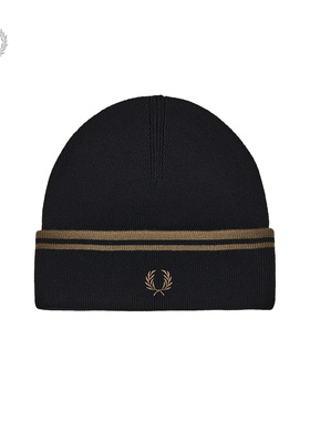 FRED PERRY男士休闲帽子2025冬季新款麦穗刺绣保暖针织帽潮C9150