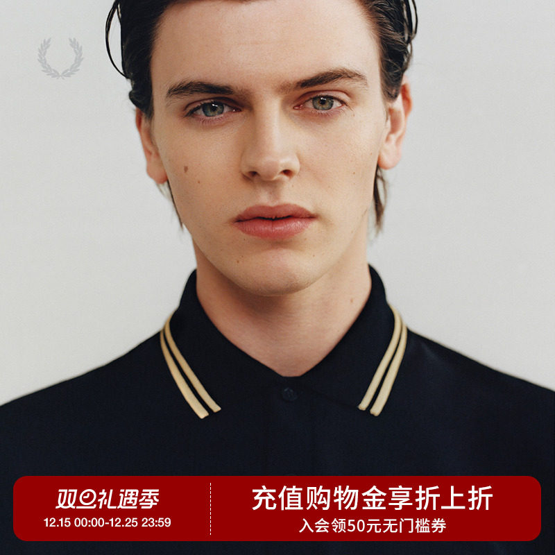 FRED PERRY男士POLO衫2025冬季英伦商务休闲麦穗短袖重磅多彩M12
