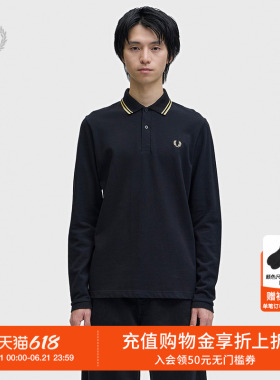 FRED PERRY男装长袖polo衫2026夏季新款麦穗logo装饰上衣M1212