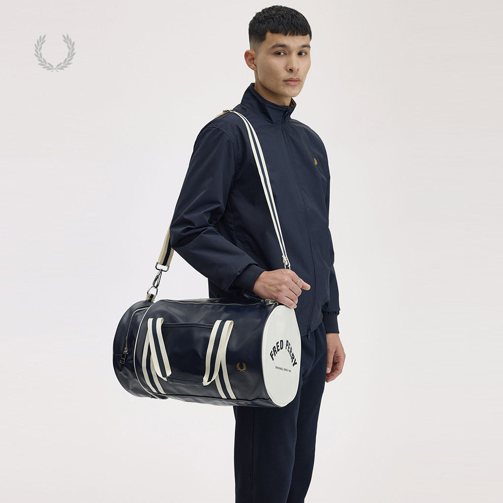 FRED PERRY男士休闲包2026春季新款字母胶印麦穗刺绣手提包L7255