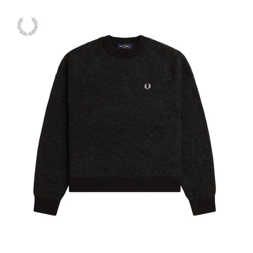 FREDPERRY纯色圆领针织衫