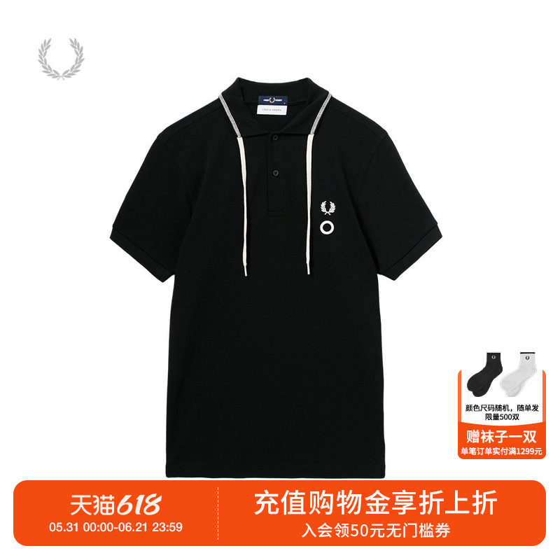 FRED PERRY男装合身短袖polo衫2026夏季新款时尚个性纯色翻领上衣