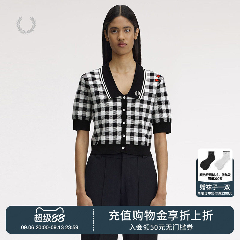 FREDPERRY翻领短袖针织衫复古图片