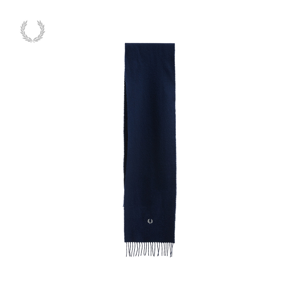 FRED PERRY男士休闲围巾2025冬季新款英伦羊毛保暖麦穗刺绣C4126