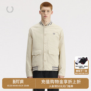 PERRY男装 工装 排扣棒球夹克2026春季 英伦时尚 风休闲外套 新款 FRED