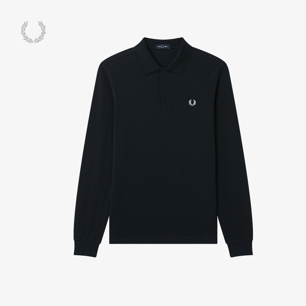 FRED PERRY男士休闲POLO衫2025秋冬新款宽松长袖麦穗刺绣M6006