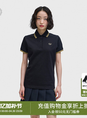 FRED PERRY女装短袖polo衫2026夏季新款时尚活力麦穗刺绣翻领上衣