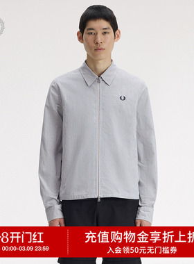 FRED PERRY男士休闲夹克2026春季翻领拉链麦穗刺绣宽松外套M2403