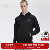 休闲卫衣2025冬季 FRED PERRY男士 连帽抽绳麦穗刺绣袋鼠兜潮M2643