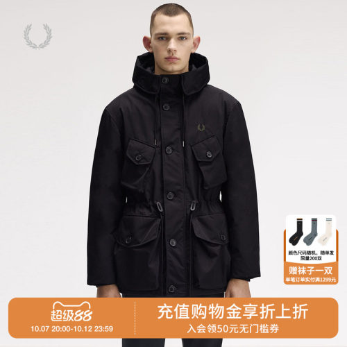 FREDPERRY连帽拉链外套帅气酷感