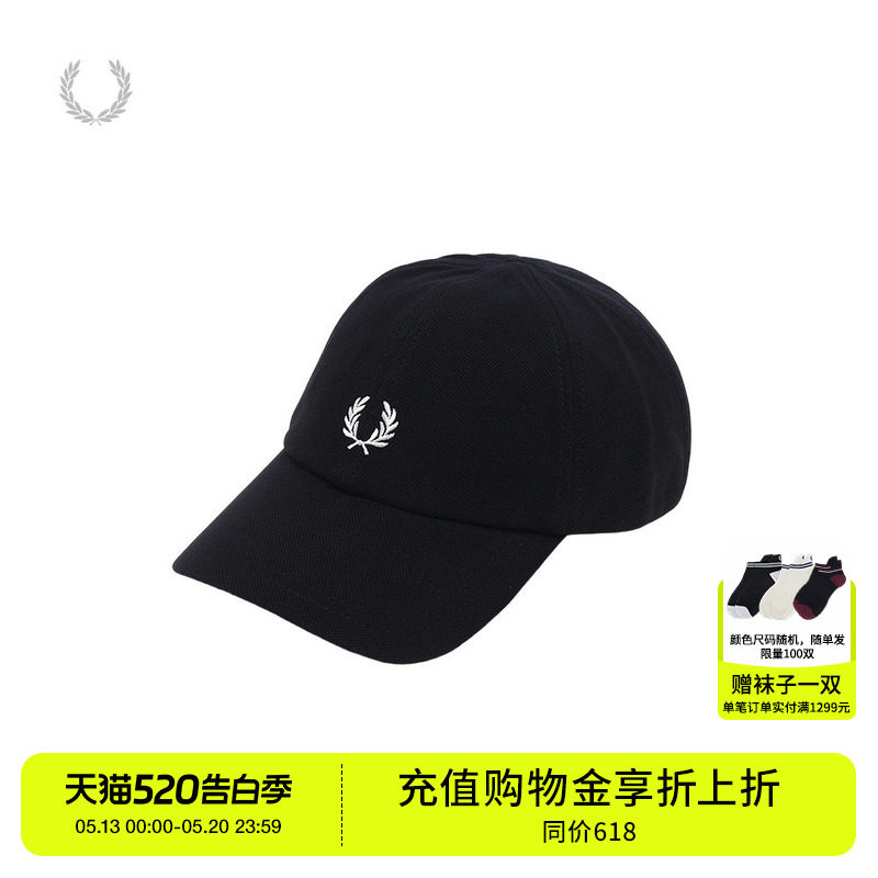 FRED PERRY男款弯檐棒球帽2026夏季新款活力帅气鸭舌帽休闲帽男帽