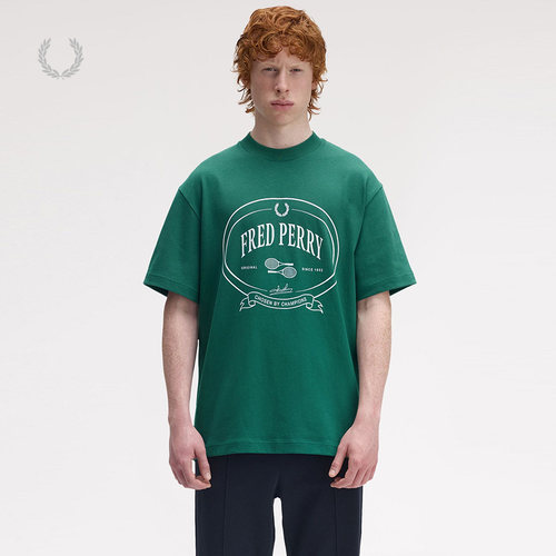 FREDPERRY宽松短袖T恤复古时尚
