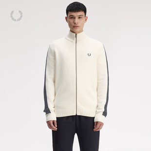 立领拉链开衫 FRED 2025冬季 休闲针织衫 麦穗刺绣K1546 PERRY男士