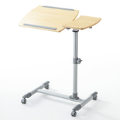 日本山业DESK040笔记本升降多功能桌电脑桌懒人床边桌置地移动桌