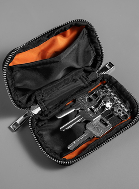 简约日系钥匙包KEY CASE休闲拉链收纳小包防泼水迷你卡包手拿包