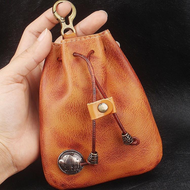 复古零钱包疯马皮手工文玩收纳包
