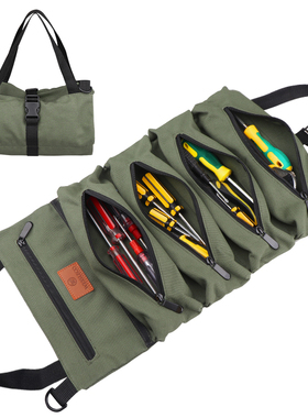 多功能帆布工具包结实耐用工具收纳袋手提便携维修电工专用工具包