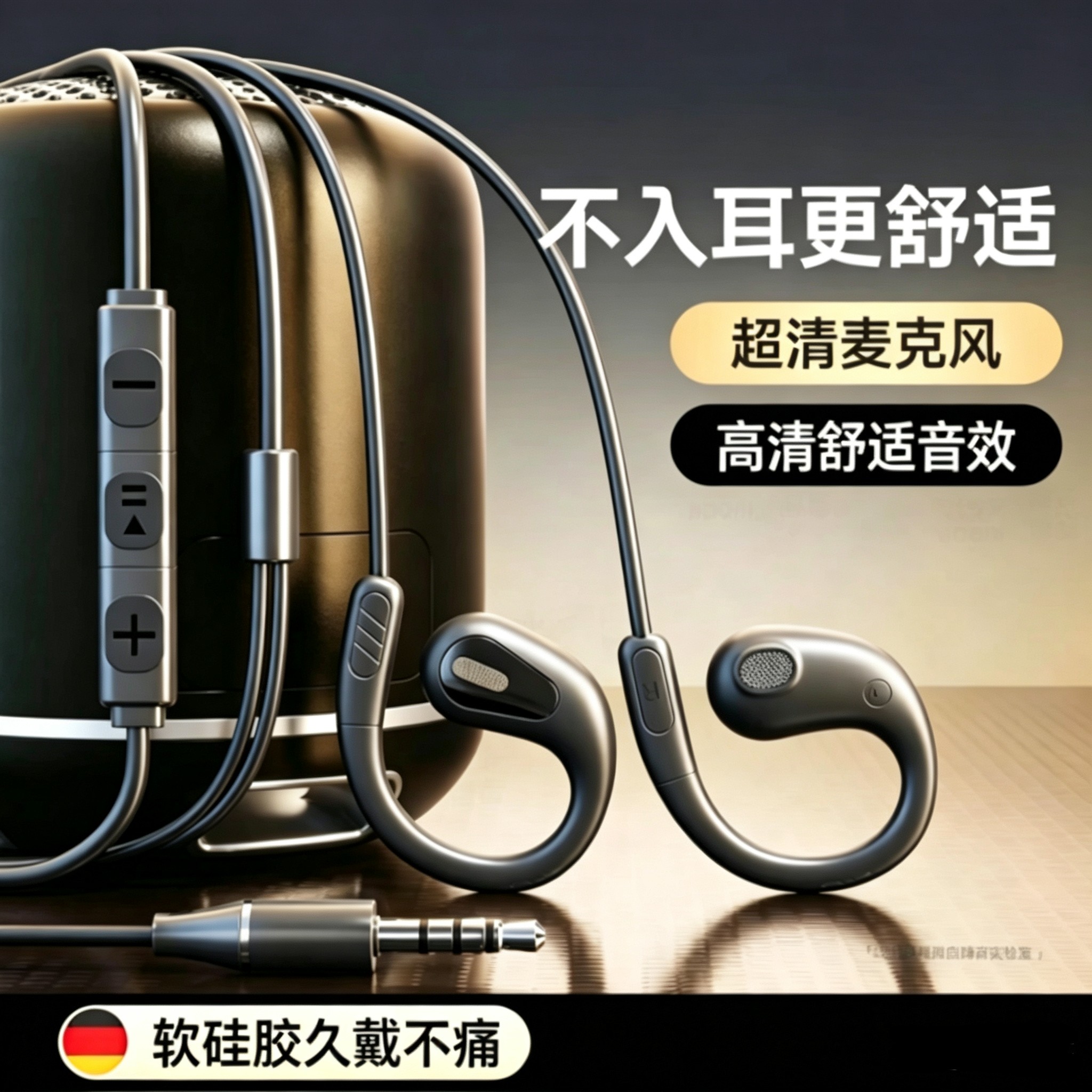 适用于红魔11Pro手机有线耳机NX809J通话高音质圆头游戏电竞耳麦图片